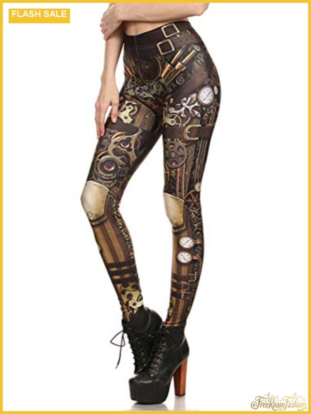 Steampunk Retro Comic Cosplay Leggings Polyester Spandex Gothic Punk Trousers